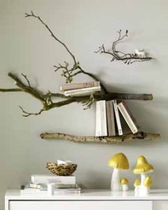 tree branch shelf
